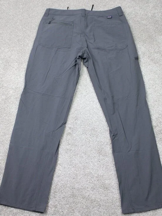 Patagonia Quandary Pants Mens 34x32 Gray Cargo Pocket Drawstring Nylon Stretch - Picture 5 of 14